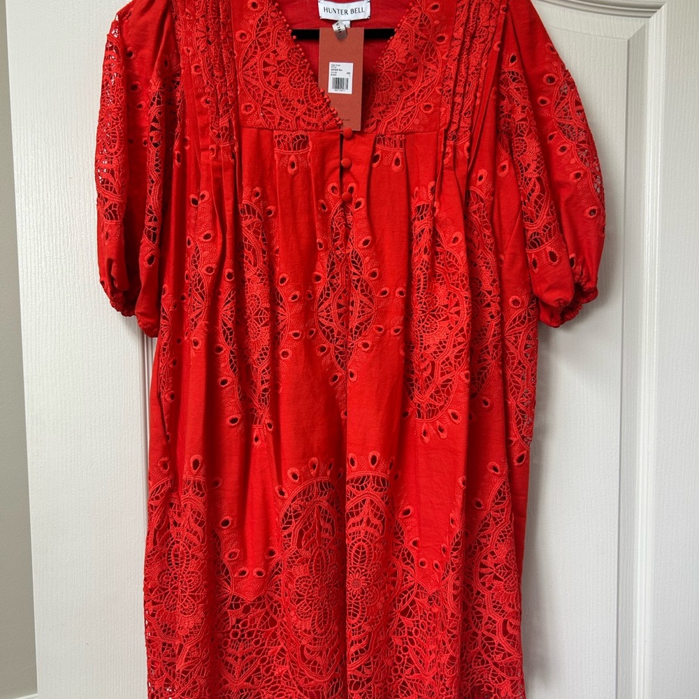 Hunter Bell Red Lace Dress